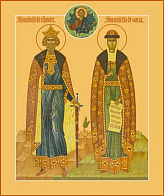 Икона Владимир и Ольга равноапостольные великие князья