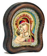 Икона ''Пресвятая Бжия матерь Владимирская'' ручной работы