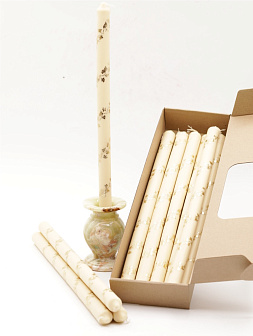 Свечи праздничные №4 (уп 10шт), БЕЛЫЕ (Золотая лоза)