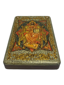 Икона ''Спас в силах'' ручной работы из дуба в футляре