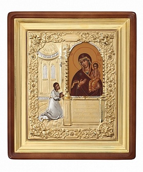 Икона ''Богородица Нечаянная Радость'' писаная маслом