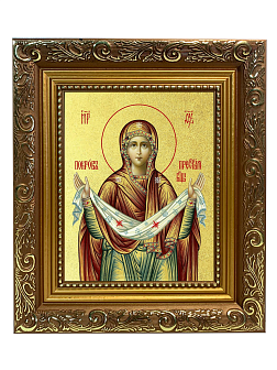 Икона Божией Матери "Покров" с золочением поталью, 03057-УЛ Икона Божией Матери "Покров" с золочением поталью, 03057-УЛ