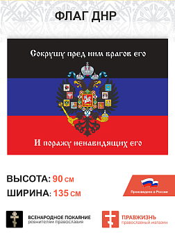 Набор флагов За Донбасс Сокрушу пред Ним врагов сетка 3 шт.