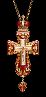 Крест наперсный №   3 эмаль /золочение/