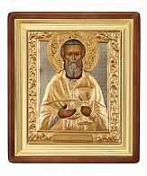 Икона ИОАНН Кронштадтский, Праведный (РУКОПИСНАЯ, КИОТ, РИЗА)