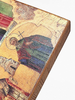 Икона под старину Божией Матери Троеручица с Симеоном и Саввой