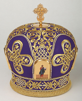 Митра №089 шерсть вышивка а/м фоторамки, стр.дорожки, юв.крест в футляре Митра №089 шерсть вышивка а/м фоторамки, стр.дорожки, юв.крест в футляре