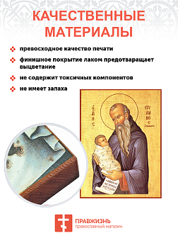 Икона под старину Стилиан Пафлагонский, Преподобный
