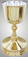 Потир-чаша 3.0 с вкладышем(мельхиор) серебрение золочение