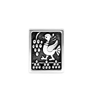 Чарм (шарм) Христианский символ "Райская птица и виноград", серебро 925 пробы