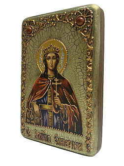 Икона ''Великомученица Екатерина'' ручной работы в футляре