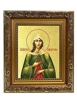 Икона "Ксения Петербуржская", св. блаж., с золочением поталью, 10027-УЛ