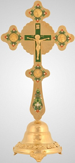 Крест напрестольный фигурный на подставке