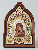 Икона именная №6 эмаль, финифть, в деревянной рамке / золочение