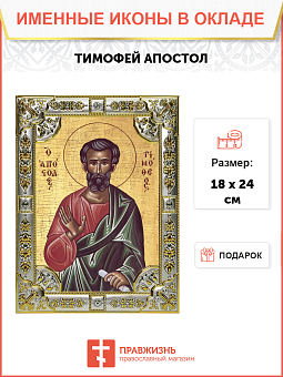 Икона ТИМОФЕЙ, Апостол (СЕРЕБРЯНАЯ РИЗА) Икона ТИМОФЕЙ, Апостол (СЕРЕБРЯНАЯ РИЗА)