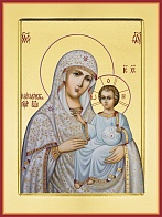 Иерусалимская икона Божией Матери с золочением