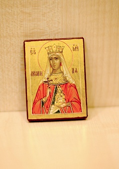 Икона ЛЮДМИЛА Чешская, Княгиня, Мученица (ДОРОЖНАЯ)