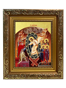 Икона "Воскресения Христова" с золочением поталью, 05006-УЛ