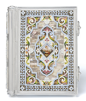 Евангелие требное 120*170 гальванопластика, эмаль, деколь №1 / серебрение