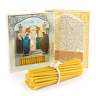 Свечи сорокоустные №50 (40шт, 19см, 1,7ч), Сретенские