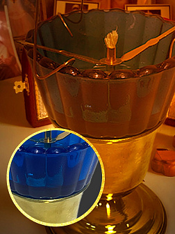 Набор для молитвы: лампада синяя, ладаница-паучок, ладан 10 гр, масло лампадное 0,3 л Набор для молитвы: лампада синяя, ладаница-паучок, ладан 10 гр, масло лампадное 0,3 л