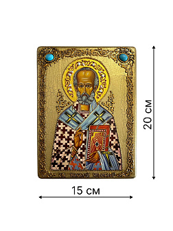 Настольная икона ''Святитель Николай, архиепископ Мир Ликийский (Мирликийский), чудотворец'' на море