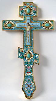 Крест напрестольный филигрань,эмаль,финифть /золочение/