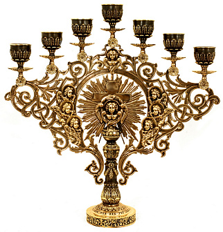 Семисвечник напрестольный №3 патинирование