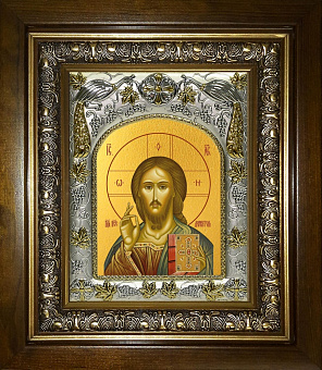 Икона Господь Вседержитель, в деревяном киоте Икона Господь Вседержитель, в деревяном киоте