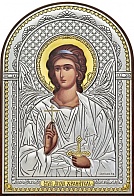 Икона Ангел-Хранитель с серебрением