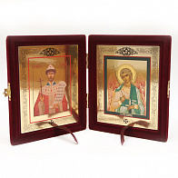 Складень (икона св. Ангел Хранитель и св. Страстотерпца царя Николая)