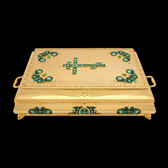 Ковчег для частиц святых мощей №18 золочение эмаль