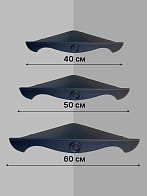Набор полки угловые для икон Херувим цвет темно-серый 3 шт 40, 50 и 60 см