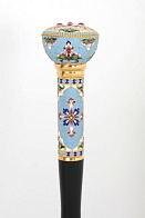 Посох №22 неразборный серебро филигрань, эмаль, роспись / золочение / (УИН)