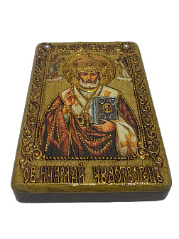Икона Николай Чудотворец в футляре