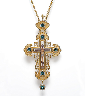 Крест наперсный №204 / 0044 / золочение Крест наперсный №204 / 0044 / золочение