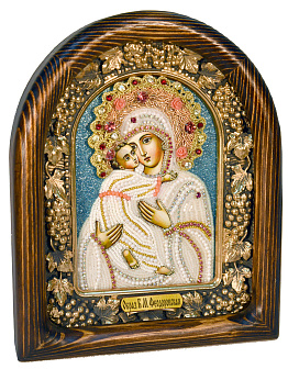 Икона Пресвятой Богородицы ФЕОДОРОВСКАЯ (БИСЕР)