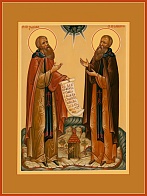 Преподобные Зосима и Савватий Соловецкие, икона