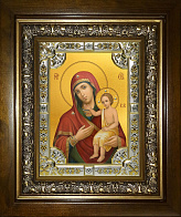Икона освященная Пресвятой Богородицы Воспитание в деревянном киоте