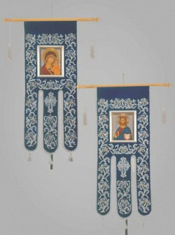 Хоругви средние вышивка гладь зол.рамка