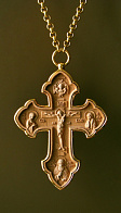 Наперсный крест Преподобный Сергий Радонежский с позолотой