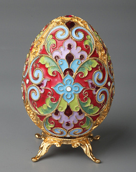 Яйцо пасхальное филигрань, эмаль / золочение