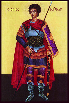 Икона под старину Икона Нестор Солунский мученик Икона под старину Икона Нестор Солунский мученик