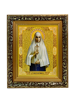 Именная икона Елизавета Феодоровна Великая Княгиня на холсте в киоте 072