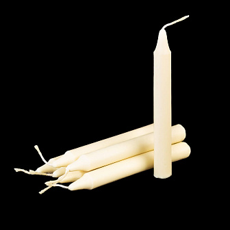 Свеча формовая Ханукальная (10см, D12), БЕЛАЯ