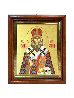 Икона "Иоанн Шанхайский", св. архиеп., с золочением поталью, 09И10-УЛ