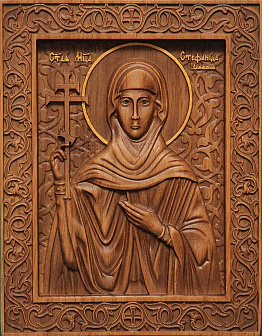 Икона резная Стефанида Дамасская