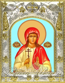 Икона АЛЛА Готфская, Мученица (СЕРЕБРЯНАЯ РИЗА)