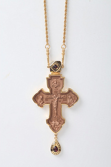 Наперсный крест Преподобный Сергий Радонежский из золота