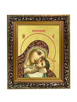 Икона Божией Матери "Корсунская" с золочением поталью, 03039-УЛ